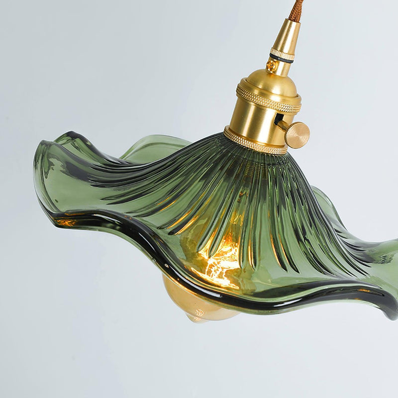 Glass Hibiscus Flower Swag Light-DWHOME