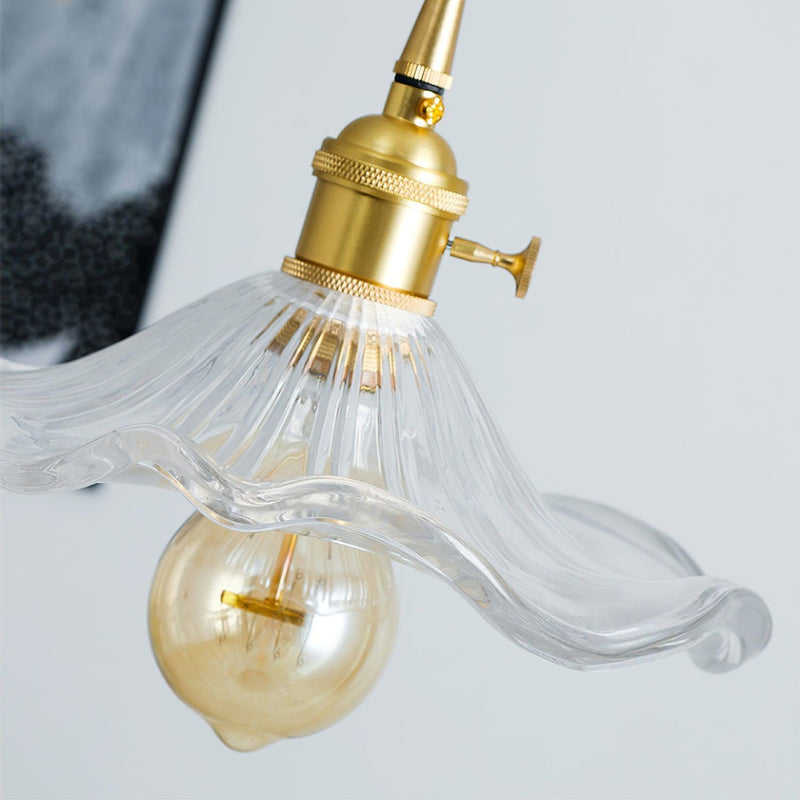 Glass Hibiscus Flower Swag Light-DWHOME