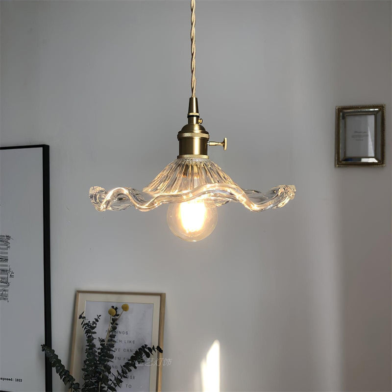 Glass Hibiscus Flower Swag Light-DWHOME