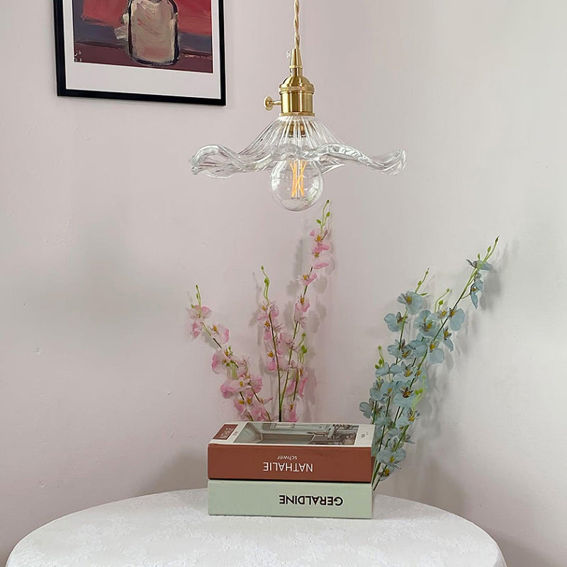 Glass Hibiscus Flower Swag Light-DWHOME