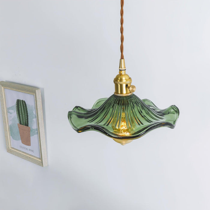Glass Hibiscus Flower Swag Light-DWHOME
