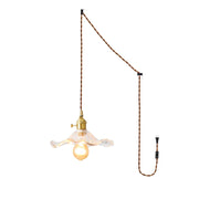 Glass Hibiscus Flower Swag Light-DWHOME