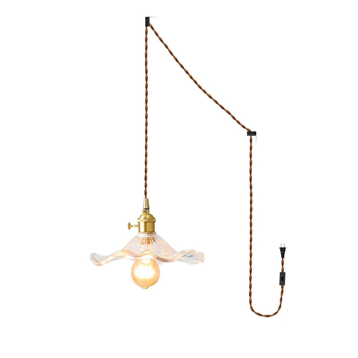 Glass Hibiscus Flower Swag Light-DWHOME