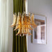 Glass Leaf Cascade Chandelier.