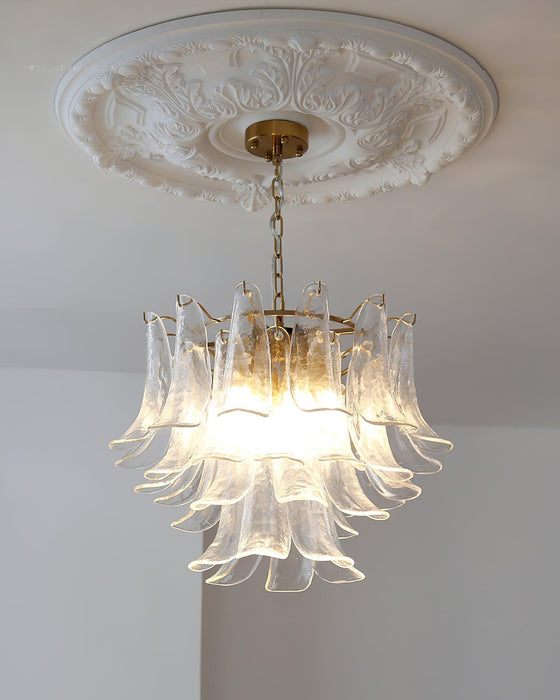 Glass Leaf Cascade Chandelier - Vakkerlight