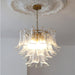 Glass Leaf Cascade Chandelier.