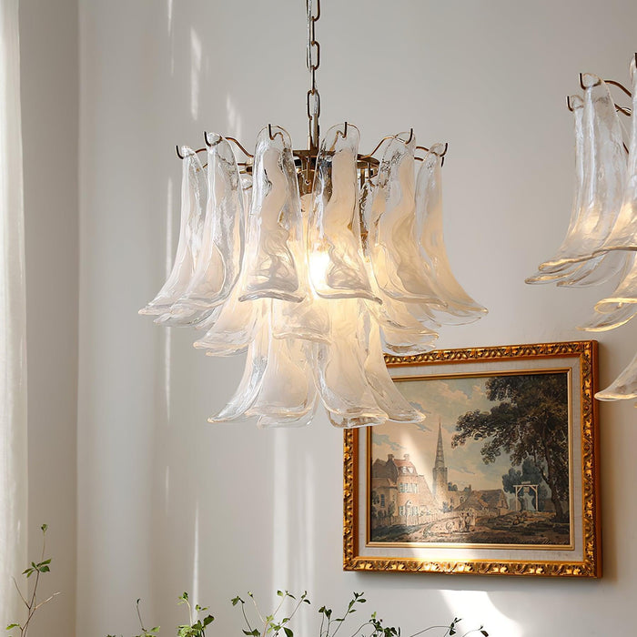 Glass Leaf Cascade Chandelier - Vakkerlight