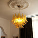 Glass Leaf Cascade Chandelier.