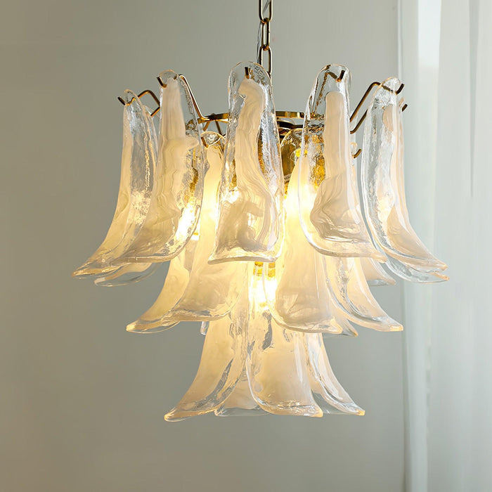 Glass Leaf Cascade Chandelier-DWHOME