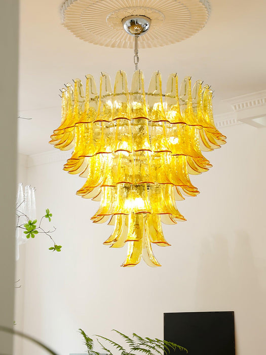 Glass Leaf Cascade Chandelier - Vakkerlight