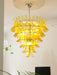 Glass Leaf Cascade Chandelier-DWHOME