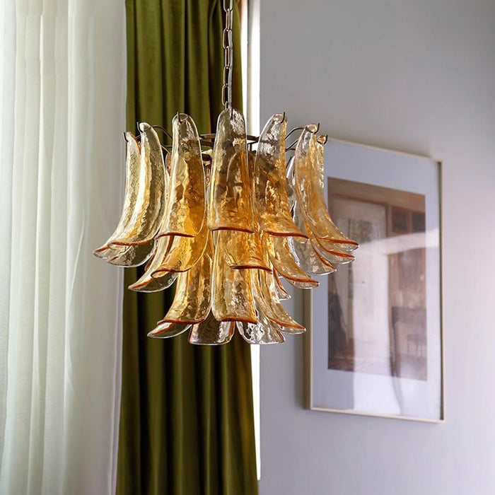 Glass Leaf Cascade Chandelier - Vakkerlight