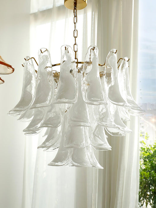 Glass Leaf Cascade Chandelier-DWHOME