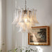 Glass Leaf Cascade Chandelier-DWHOME
