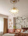 Glass Leaf Cascade Chandelier-DWHOME