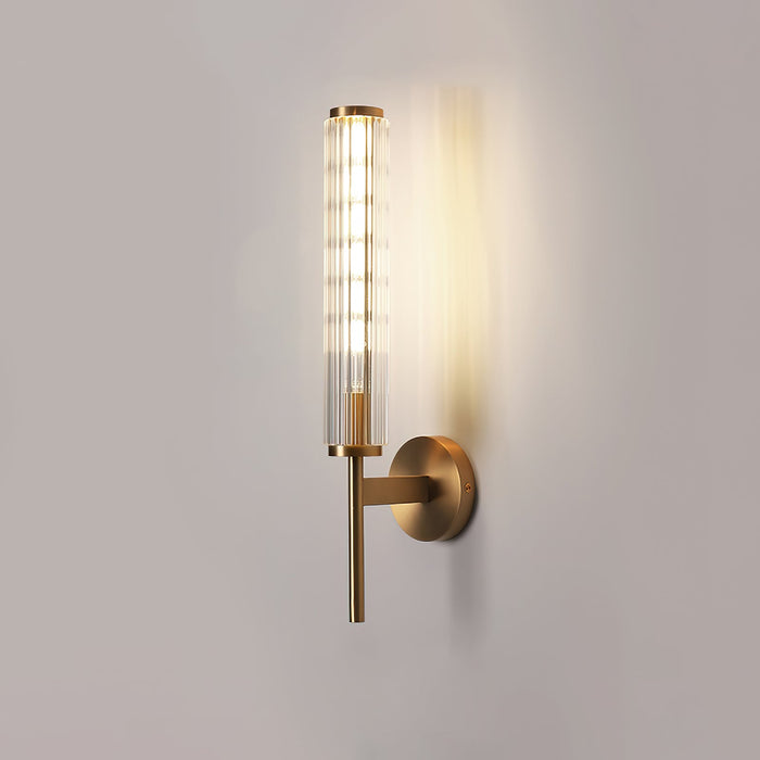 Glass Linear Brass Wall Light-DWHOME