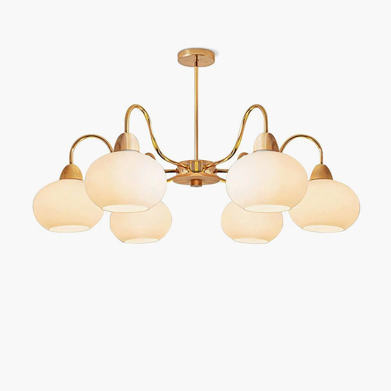 Glass Persimmon Chandelier-DWHOME