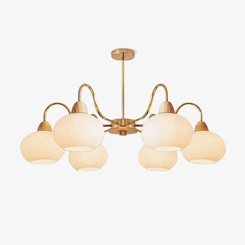 Glass Persimmon Chandelier-DWHOME