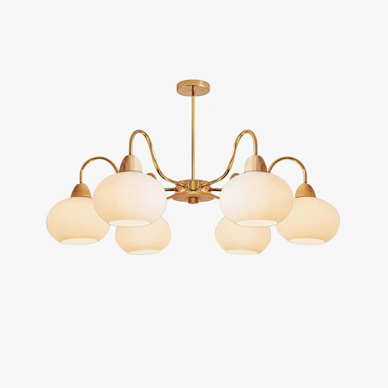 Glass Persimmon Chandelier-DWHOME