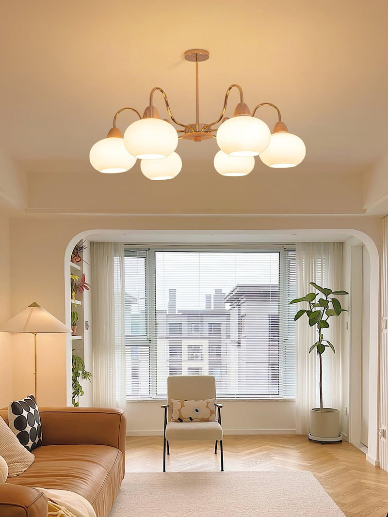 Glass Persimmon Chandelier-DWHOME
