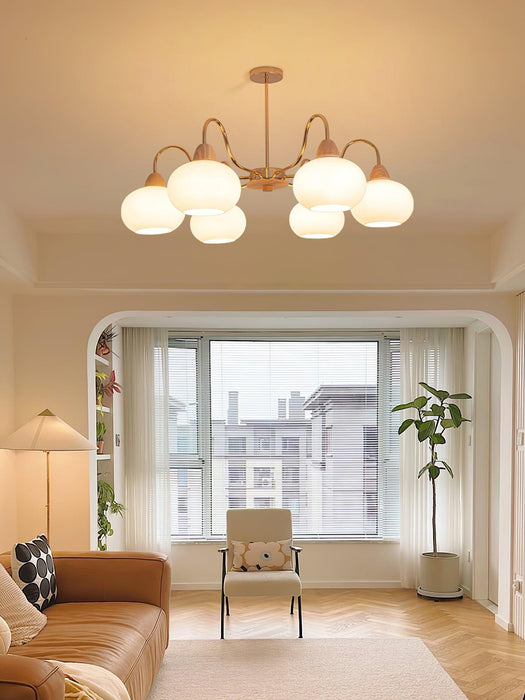 Glass Persimmon Chandelier-DWHOME