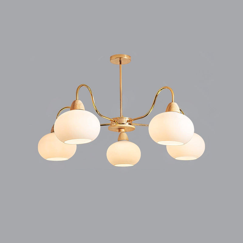 Glass Persimmon Chandelier-DWHOME