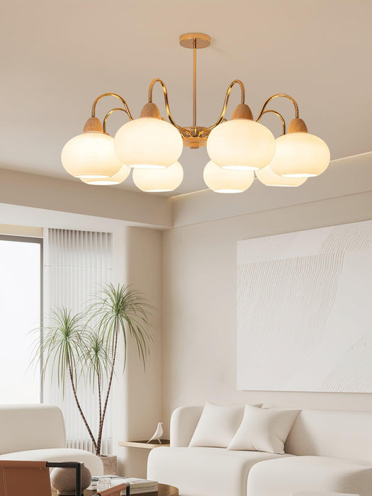 Glass Persimmon Chandelier-DWHOME