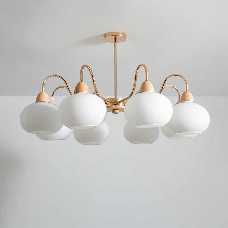 Glass Persimmon Chandelier-DWHOME