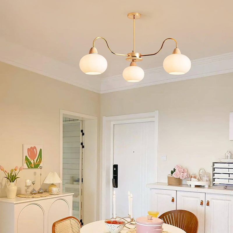Glass Persimmon Chandelier-DWHOME