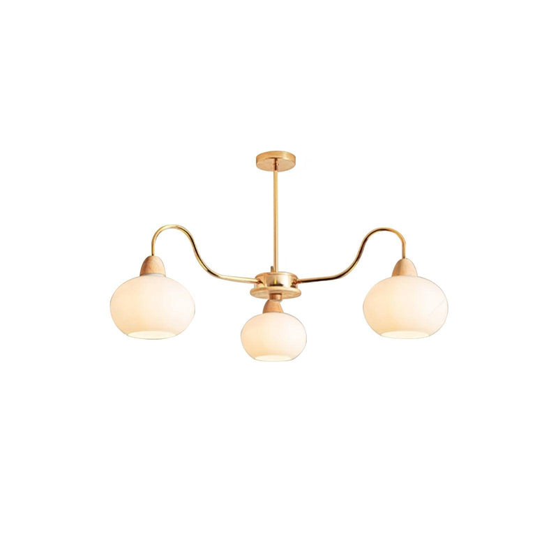Glass Persimmon Chandelier-DWHOME