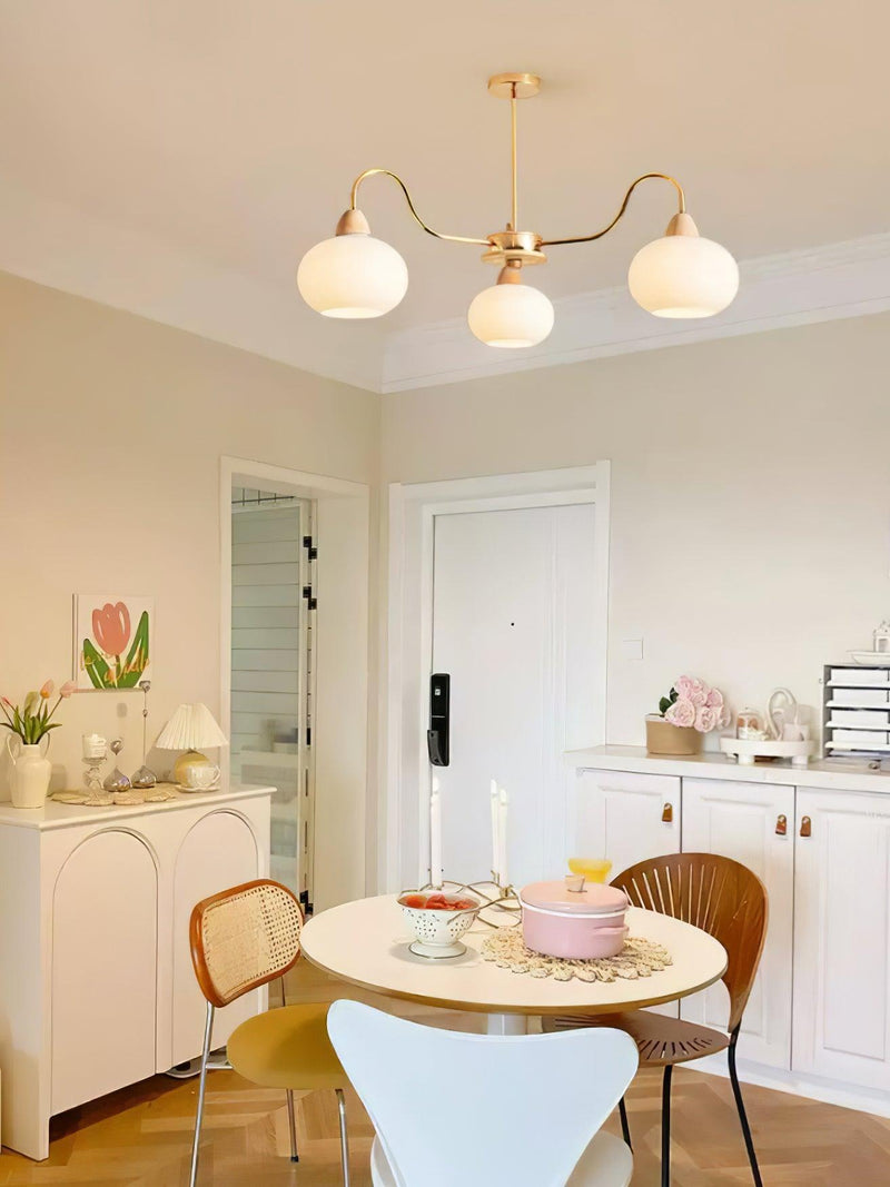 Glass Persimmon Chandelier-DWHOME
