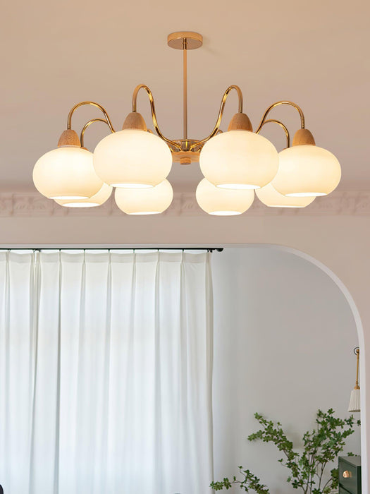 Glass Persimmon Chandelier-DWHOME