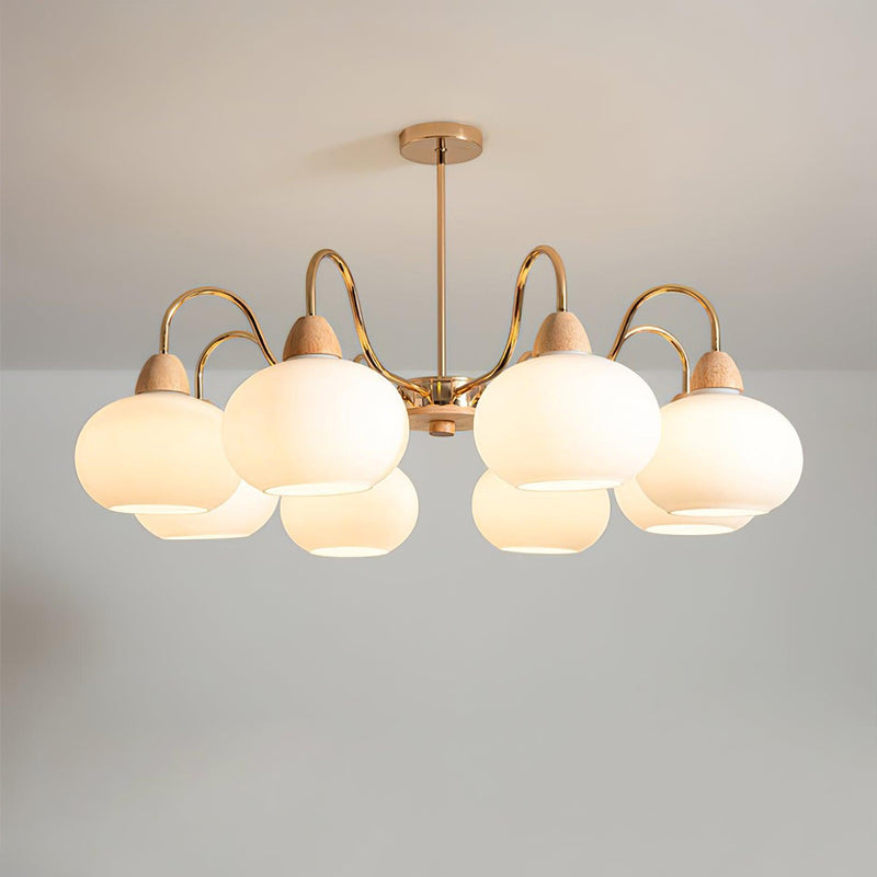 Glass Persimmon Chandelier-DWHOME