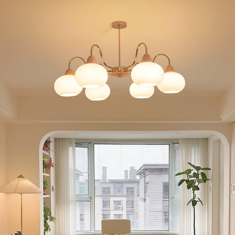 Glass Persimmon Chandelier-DWHOME