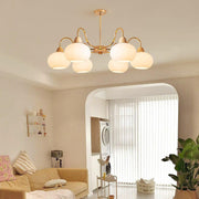 Glass Persimmon Chandelier-DWHOME