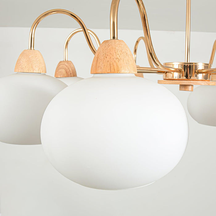 Glass Persimmon Chandelier-DWHOME