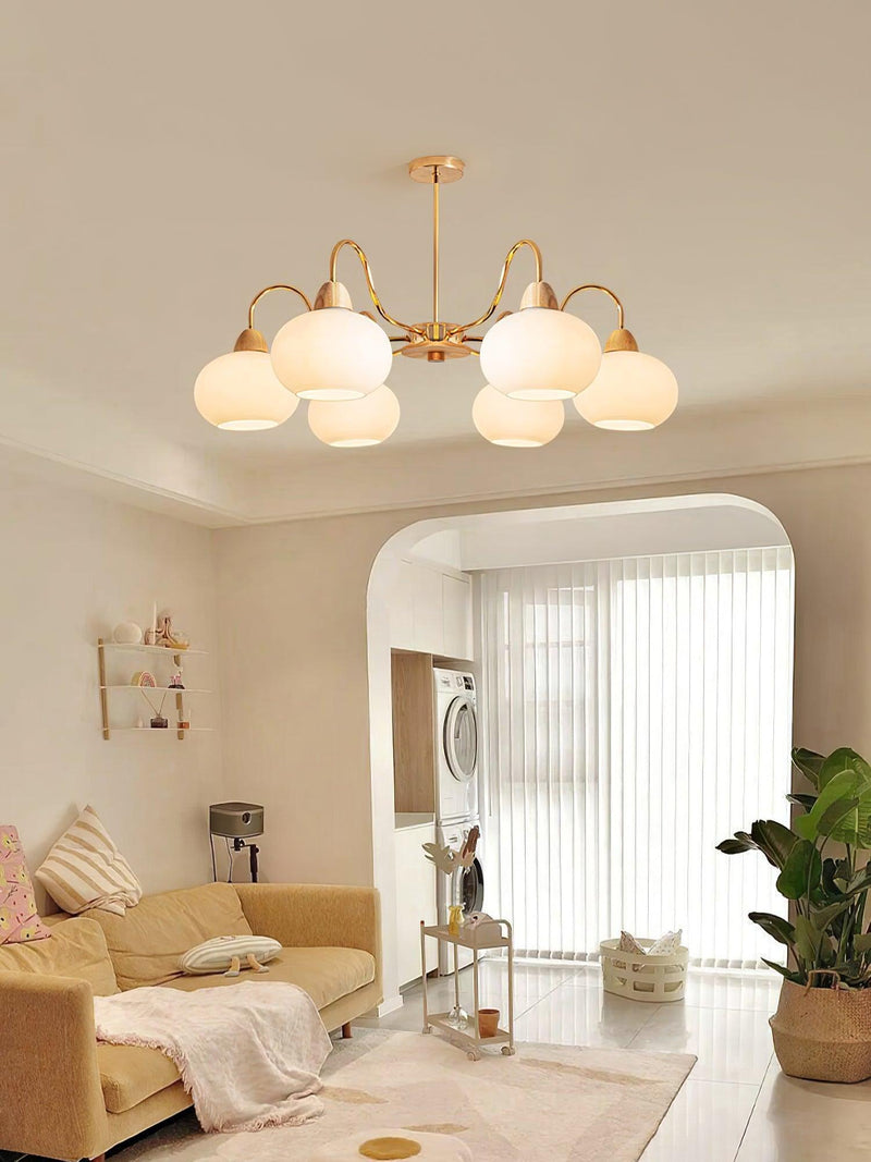 Glass Persimmon Chandelier-DWHOME