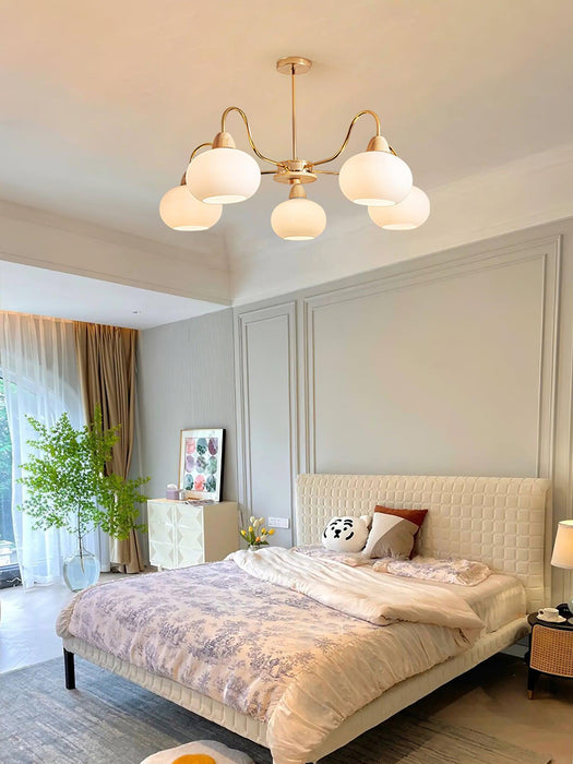 Glass Persimmon Chandelier-DWHOME