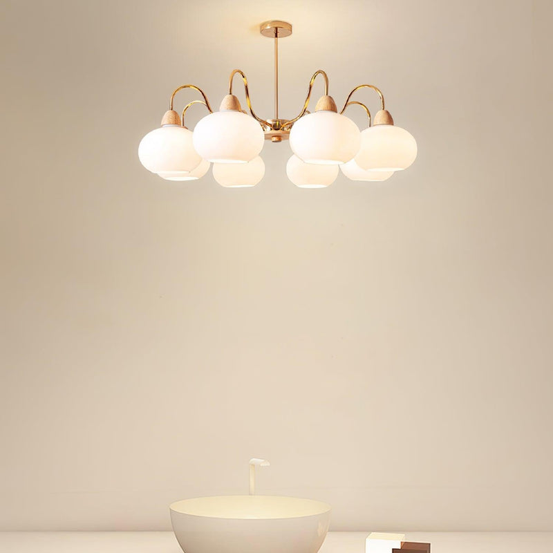 Glass Persimmon Chandelier-DWHOME