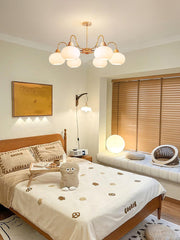 Glass Persimmon Chandelier-DWHOME