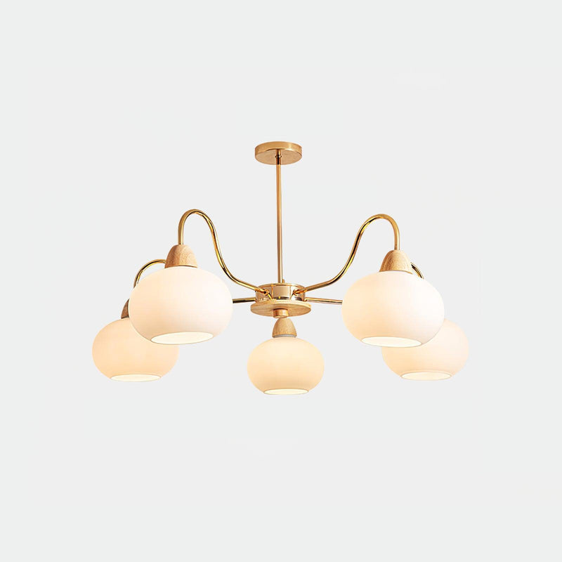 Glass Persimmon Chandelier-DWHOME