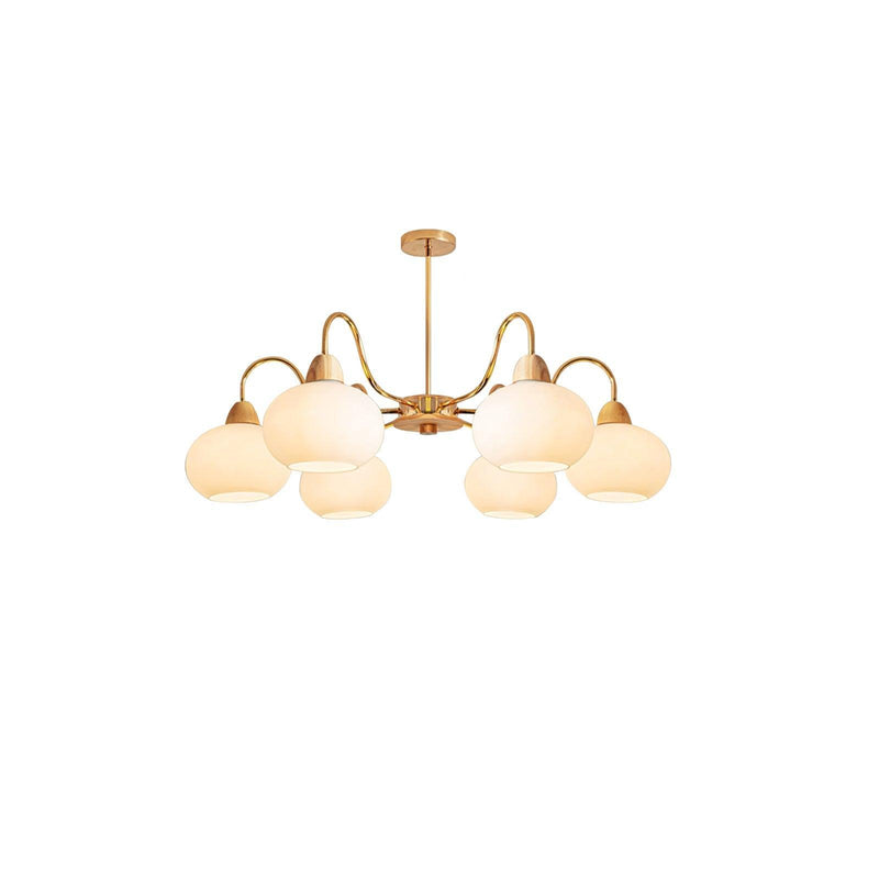 Glass Persimmon Chandelier-DWHOME