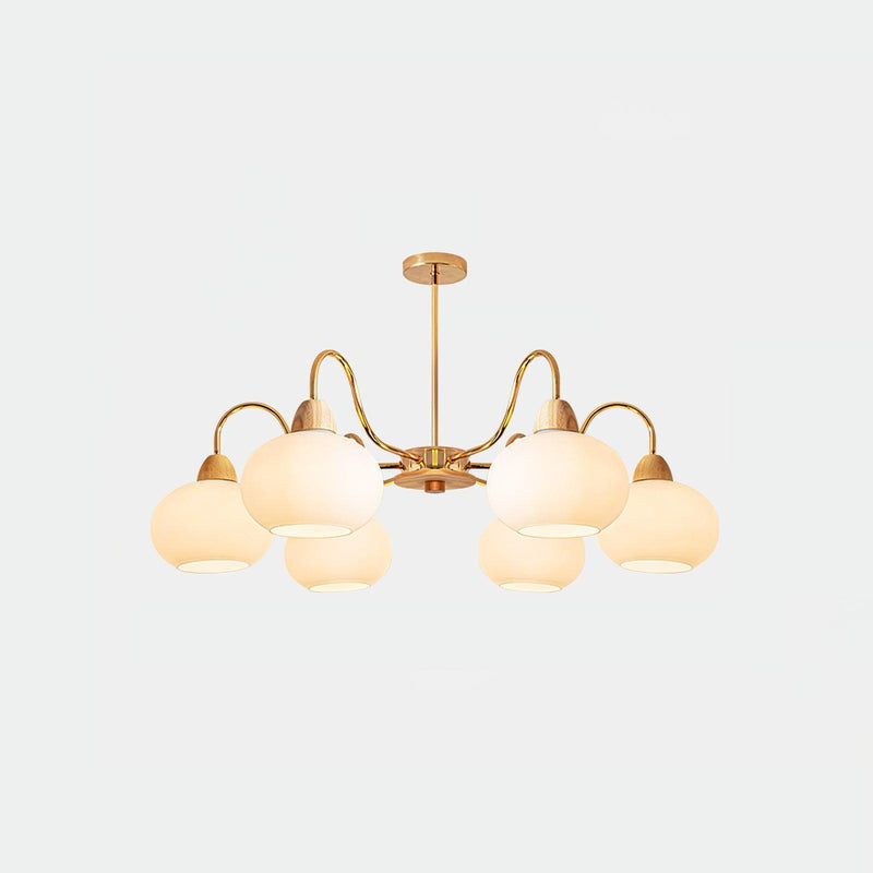 Glass Persimmon Chandelier-DWHOME