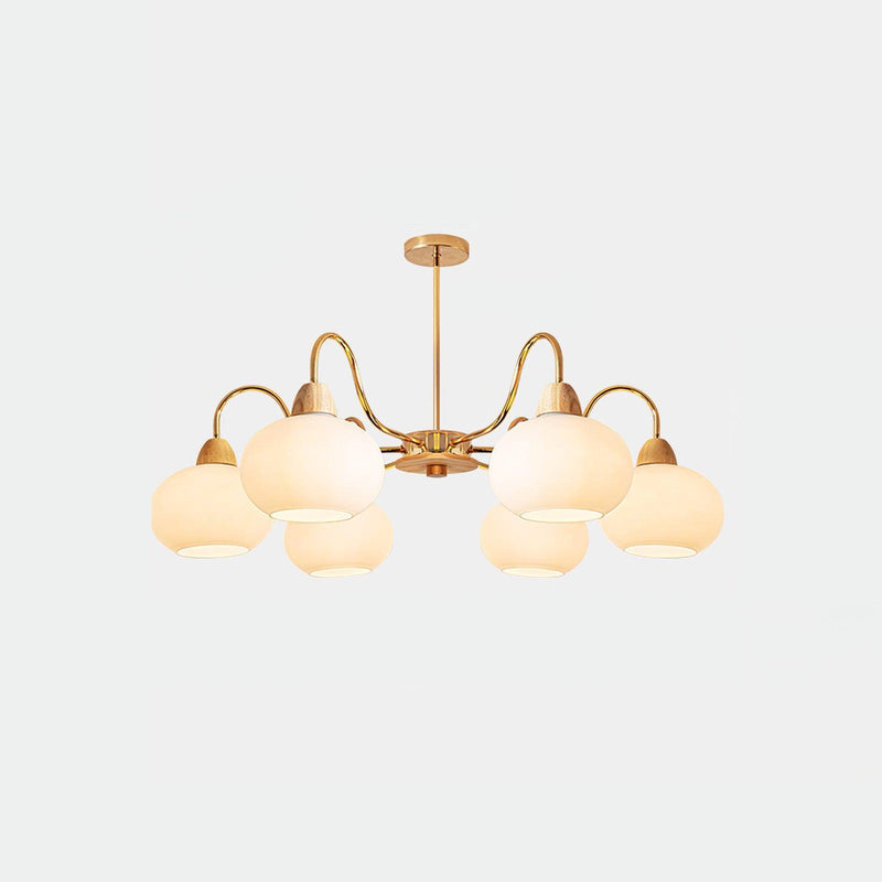 Glass Persimmon Chandelier-DWHOME