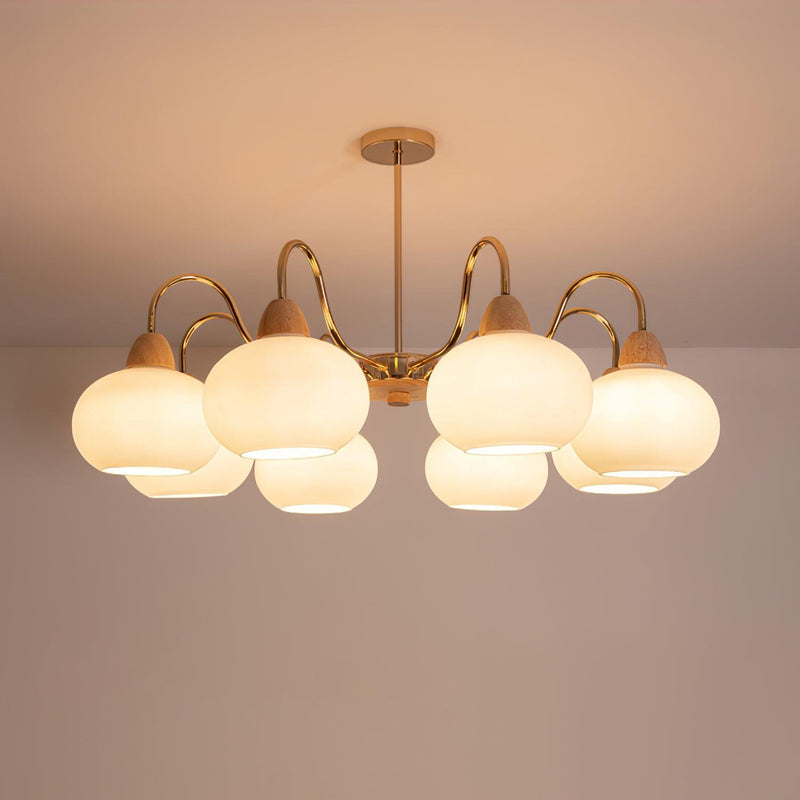 Glass Persimmon Chandelier-DWHOME