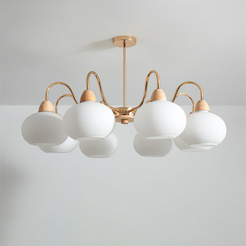 Glass Persimmon Chandelier-DWHOME