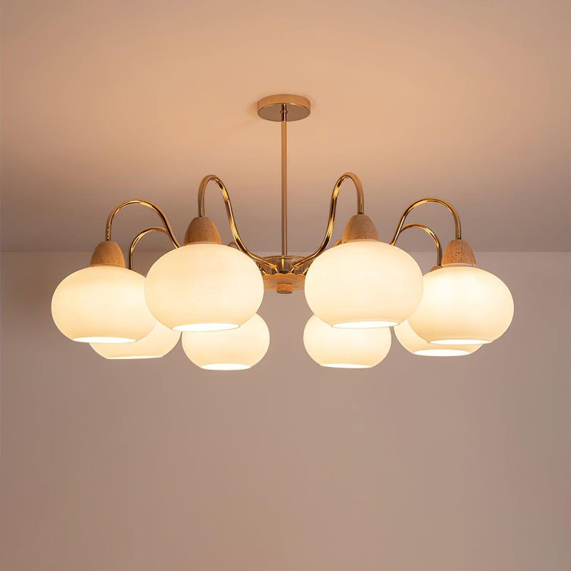 Glass Persimmon Chandelier-DWHOME