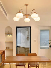 Glass Persimmon Chandelier-DWHOME