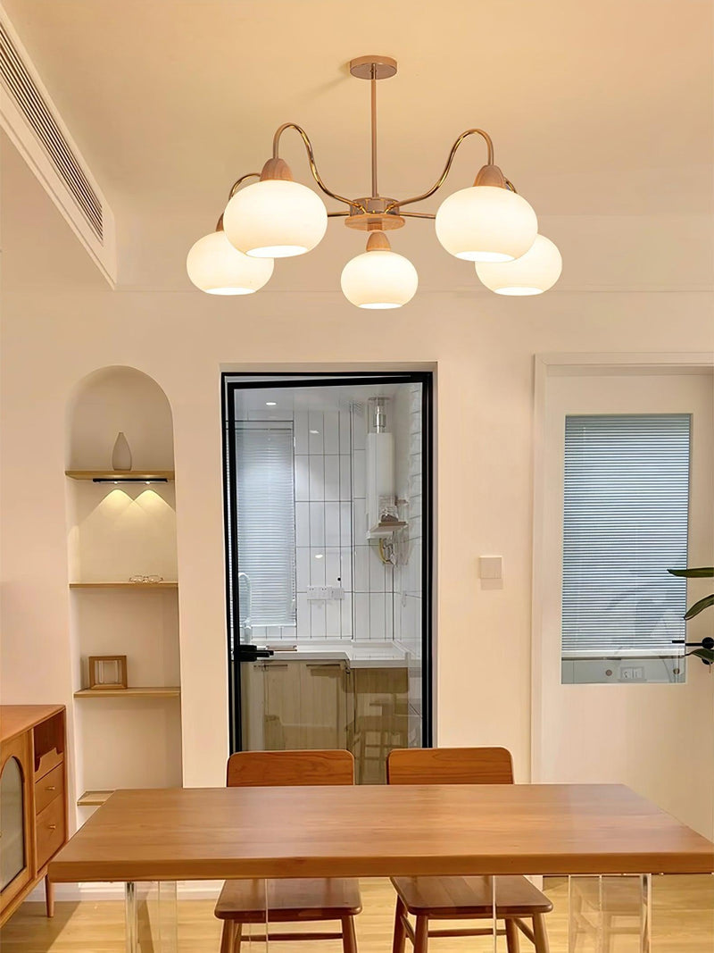 Glass Persimmon Chandelier-DWHOME
