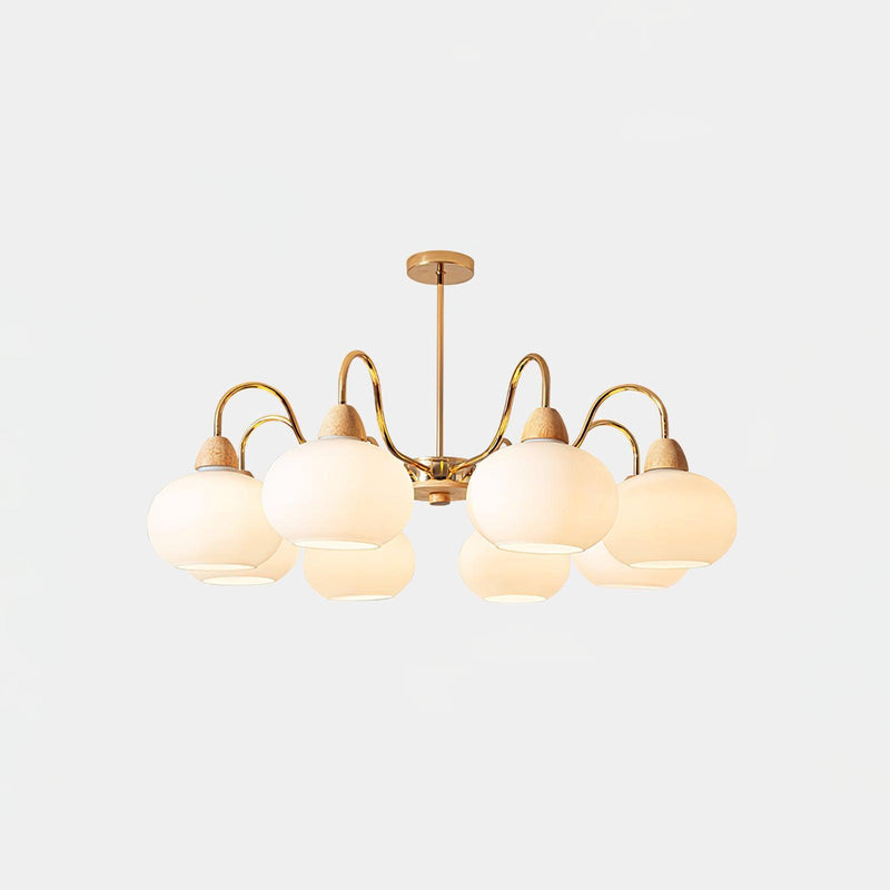 Glass Persimmon Chandelier-DWHOME